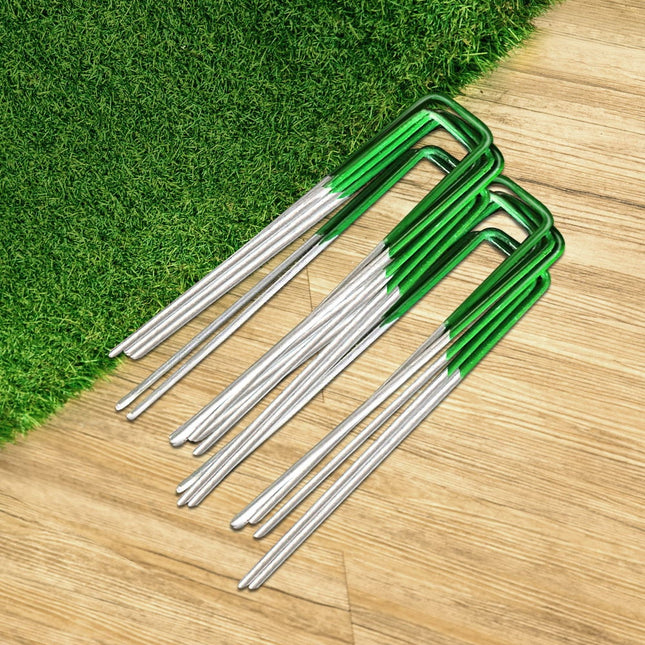 Prime Turf Artificial Grass 200pcs Synthetic Pins Fake Lawn Turf Weed Mat Pegs Joining Tape.