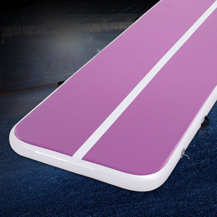 Everfit 3M Air Track Gymnastics Tumbling Exercise Cheerleading Mat Inflatable Purple.