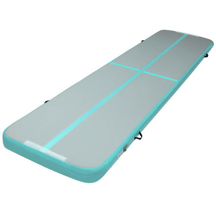 Everfit GoFun 4X1M Inflatable Air Track Mat Tumbling Floor Home Gymnastics Green.