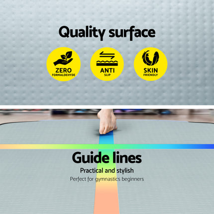 Everfit 4M Air Track Gymnastics Tumbling Exercise Cheerleading Mat Inflatable.