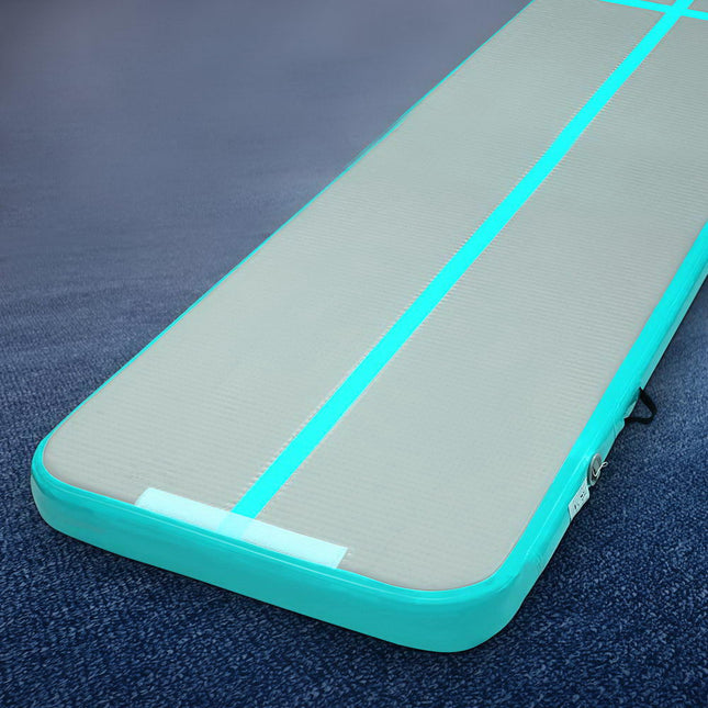 Everfit GoFun 5X1M Inflatable Air Track Mat Tumbling Floor Home Gymnastics Green.
