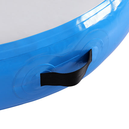 Everfit 1m Air Track Spot Inflatable Gymnastics Tumbling Mat Round Blue.
