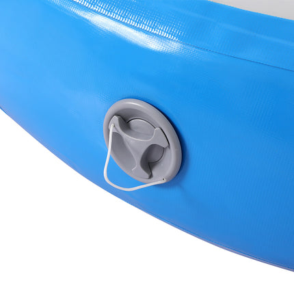 Everfit 1m Air Track Spot Inflatable Gymnastics Tumbling Mat Round Blue.