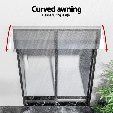 Instahut Window Door Awning 0.4mx1m Transparent.