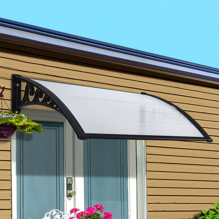 Instahut Window Door Awning 0.8mx1m Transparent.