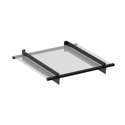 Instahut Window Door Awning Canopy 1mx1m Flat Transparent Sheet Metal Frame.