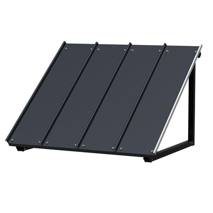 Instahut Window Door Awning Canopy 1mx1.2m Black Metal Frame.