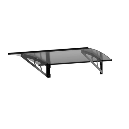 Instahut Window Door Awning Canopy 1mx1m Grey Solid Sheet Metal Frame.