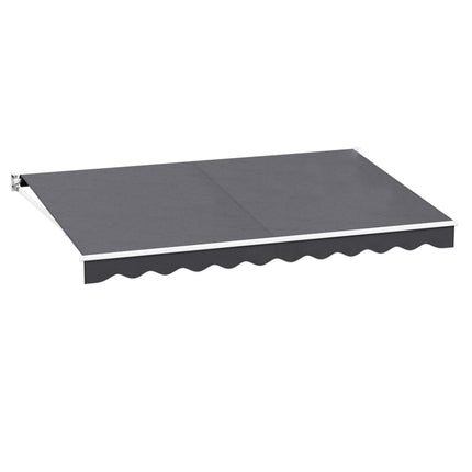 Instahut Retractable Folding Arm Awning Manual Sunshade 4Mx2.5M Grey.