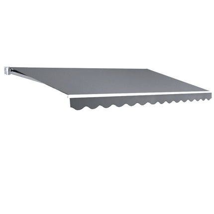 Instahut Retractable Folding Arm Awning Manual Sunshade 4Mx2.5M Pearl Grey.