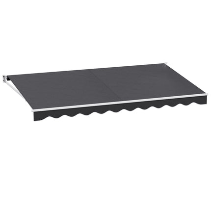Instahut Retractable Folding Arm Awning Manual Sunshade 4.5Mx2.5M Grey.
