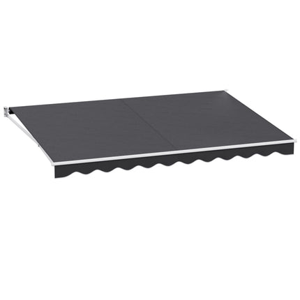 Instahut Retractable Folding Arm Awning Manual Sunshade 4.5Mx3M Grey.