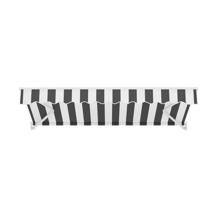 Instahut Retractable Folding Arm Awning Motorised Sunshade 2.5Mx2M Grey White.