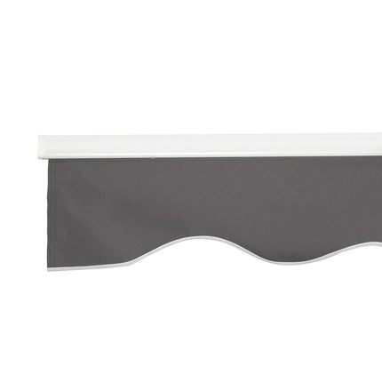 Instahut Retractable Folding Arm Awning Motorised Sunshade 4Mx3M Grey.