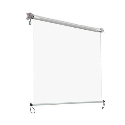 Instahut 1.5X2.4M Outdoor Blinds Clear Roll Down Awning Retractable Outdoor Blinds Water Wind Proof Transparent.