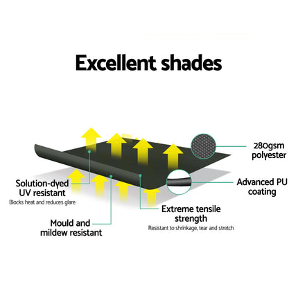 Instahut Window Fixed Pivot Arm Awning Outdoor Blinds Retractable Canopy1.5X2.1M.