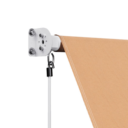 Instahut Window Fixed Pivot Arm Awning Outdoor Retractable Canopy 2.1X2.1M Beige.