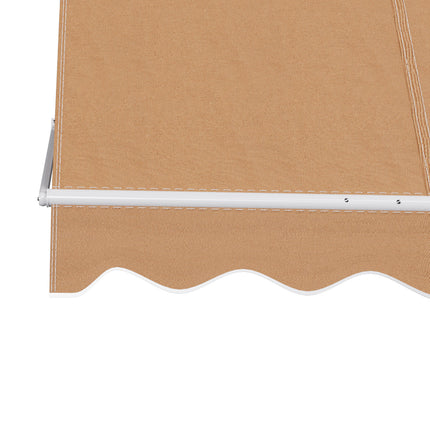 Instahut Window Fixed Pivot Arm Awning Outdoor Retractable Canopy 2.1X2.1M Beige.