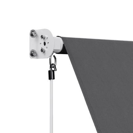 Instahut Retractable Fixed Pivot Arm Window Awning Outdoor Blinds 2.1X2.1M Grey.