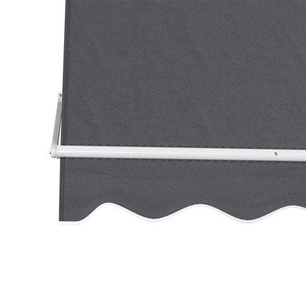 Instahut Retractable Fixed Pivot Arm Window Awning Outdoor Blinds 2.1X2.1M Grey.
