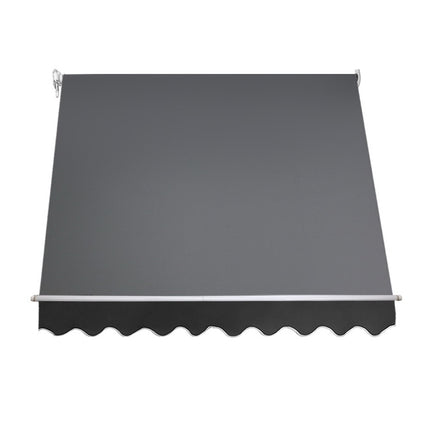Instahut Window Fixed Pivot Arm Awning Outdoor Blinds Retractable Patio 2.4X2.1M.