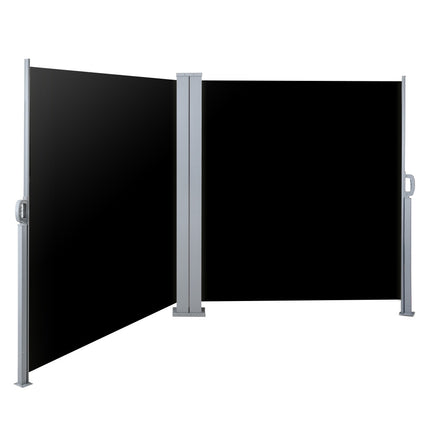 Instahut Side Awning Outdoor Blinds Sun Shade Retractable Screen 2X6M BK.