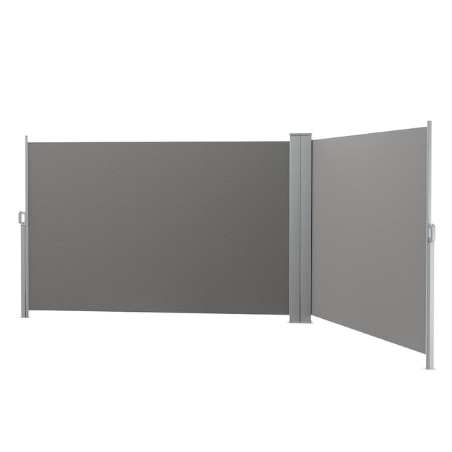 Instahut Side Awning Sun Shade Outdoor Retractable Privacy Screen 2X6M Grey.