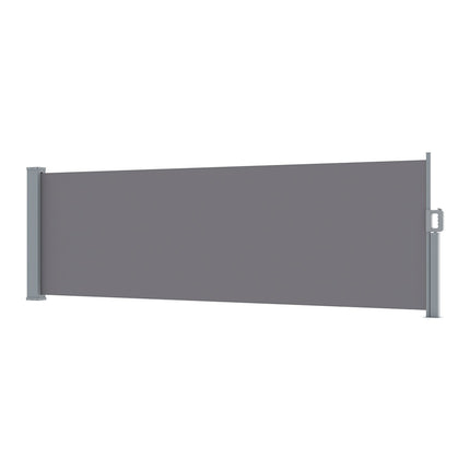 Instahut Side Awning Sun Shade Outdoor Blinds Retractable Screen 1X3M Grey.