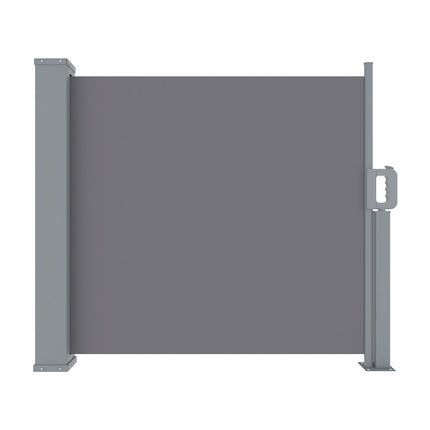 Instahut Side Awning Sun Shade Outdoor Blinds Retractable Screen 1X3M Grey.