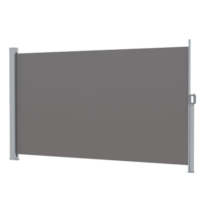 Instahut Side Awning Sun Shade Outdoor Retractable Privacy Screen 1.8X3M Grey.