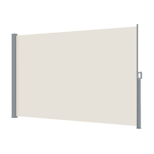 Instahut Side Awning Sun Shade Outdoor Blinds Retractable Screen 2X3M Cream.