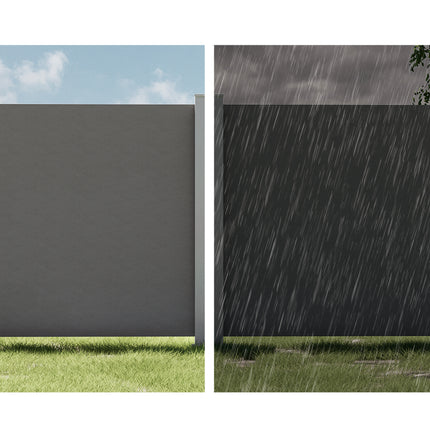 Instahut Side Awning Sun Shade Outdoor Retractable Privacy Screen 2X3M Grey.