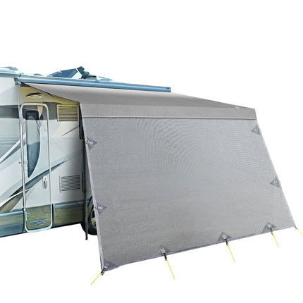 Weisshorn 18ft Caravan Awning Fabric & Privacy Screen RV Roll Out Sun Shade 5.2M.
