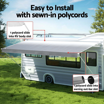 Weisshorn 12ft Caravan Awning RV Replacement Fabric 3.40M x 2.42M.