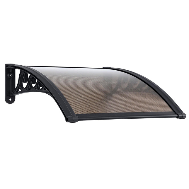 Instahut Window Awning Drainage 0.6mx0.6m Outdoor Brown.