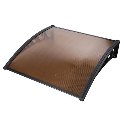 Instahut Window Door Awning 1mx1m Brown.