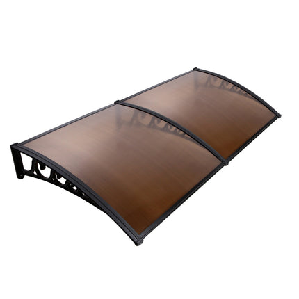 Instahut Window Awning Door Canopy 1m x 2m Brown.