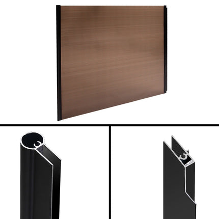 Instahut Window Awning Door Canopy 1m x 2m Brown.