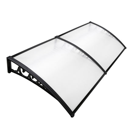 Instahut Window Door Awning 1mx2.4m Transparent.
