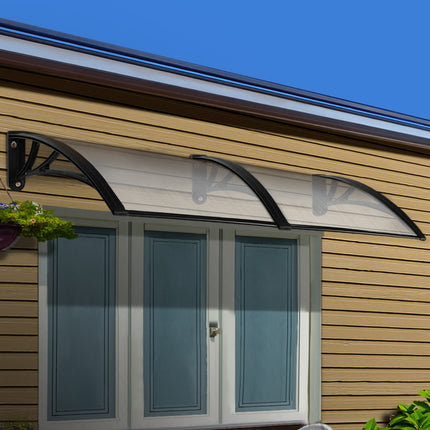 Instahut Window Door Awning 1mx2.4m Transparent.