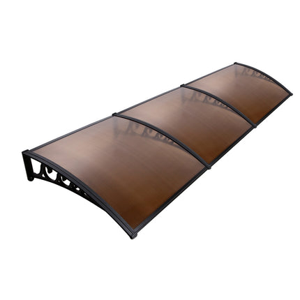 Instahut Window Door Awning 1mx3m Brown.