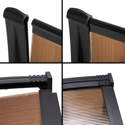 Instahut Window Door Awning 1mx3m Brown.