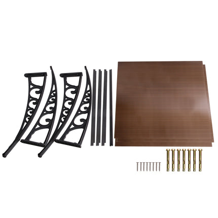 Instahut Window Door Awning 1mx3m Brown.