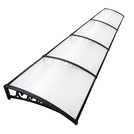 Instahut Window Door Awning 1mx4m Transparent.