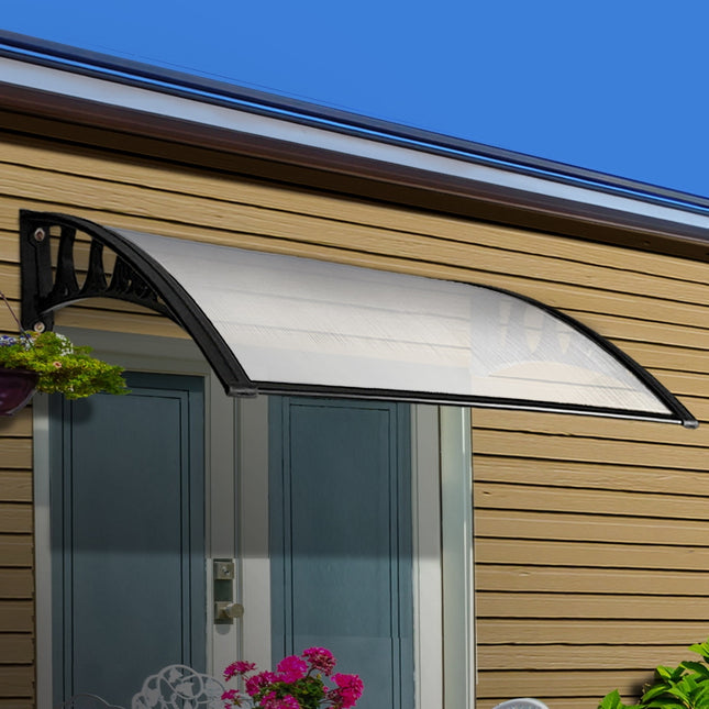 Instahut Window Door Awning 1mx4m Transparent.