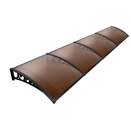 Instahut Window Door Awning 1mx4m Brown.
