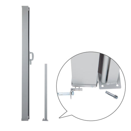 Instahut Retractable Side Awning Shade 1.8 x 3m - Grey.
