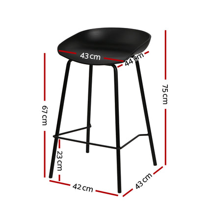 Artiss 2x Bar Stools Kitchen Counter Stools Metal.