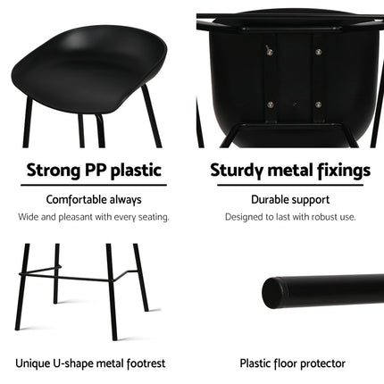 Artiss 4x Bar Stools Kitchen Counter Stools Metal.