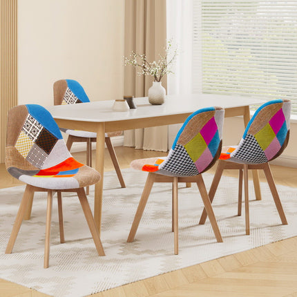 Artiss Dining Chairs Set of 4 Fabric Retro Replica DSW.
